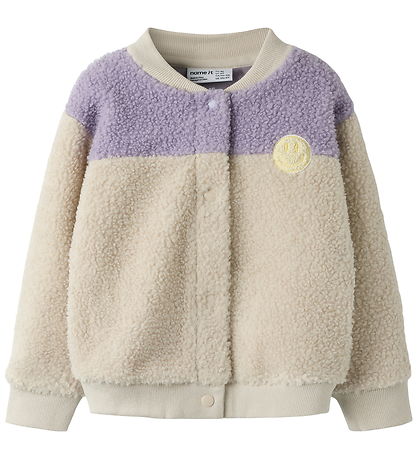 Name It Fleecejakke - NmfBalissea - Pumice Stone