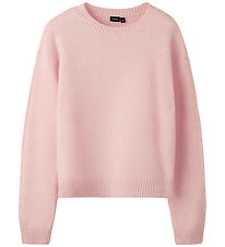 LMTD Bluse - Strik - Short - NlfBynt - Pink-A-Boo