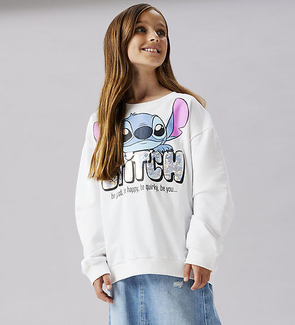 Name It Sweatshirt - NkfFordi - Stitch - Hvid