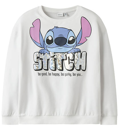 Name It Sweatshirt - NkfFordi - Stitch - Hvid