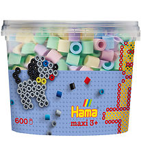 Hama Maxi Perler - 600 stk. i Bøtte - Mix 52