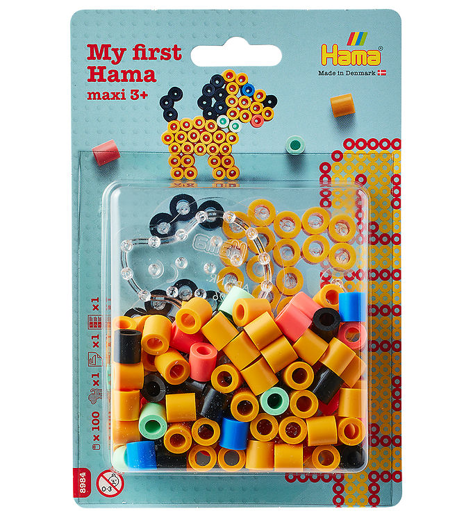 Hama Maxi Perler - 100 stk. + 1 Plade - Hund