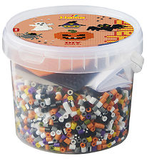 Hama Midi Perler - 4000 stk. + 2 Plader i Bøtte - Halloween