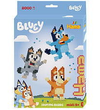 Hama Midi Perler - 2000 stk. + 1 Plade - Bluey