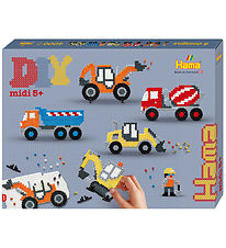 Hama Midi Perler - Gaveæske - 4000 stk + 1 Plade - Entreprenørma