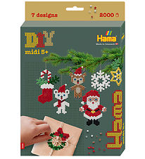 Hama Midi Perler - 2000 stk. + 1 Plade - Julesjov