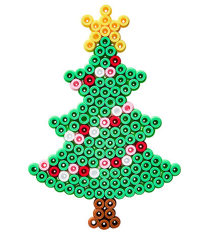 Hama Midi Perler - 450 stk. + 1 Plade - Lille Juletræ