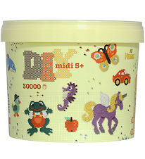 Hama Midi Perler - 30000 stk + 3 Plader i Bøtte - Jul