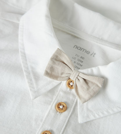 Name It Body l/æ - NbmNoller - Bright White/Bowtie Chateau Gray