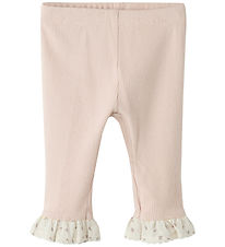Lil' Atelier Leggins - Rib - NbfTrine - Slim - Peach Whip