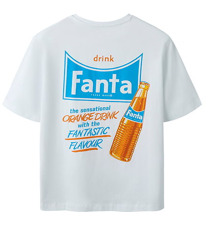 LMTD T-shirt - NlnMadden - Fanta - Bright White