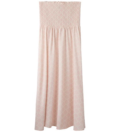 LMTD Maxi Nederdel - NlfZandy - Antique White/W. CRYSTAL PINK
