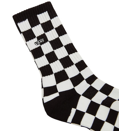 Vans Strømper - Checkerboard Crew - Black/White