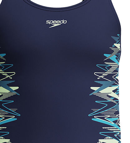 Speedo Badedragt - Muscleback - Peacoat/ Pale Clover