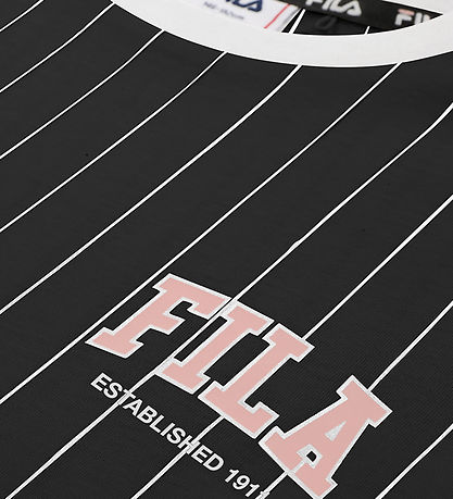 Fila T-shirt - Rifredi - Black/ Egret Striped