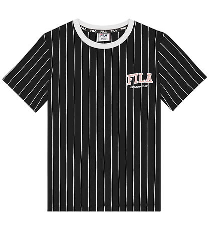 Fila T-shirt - Rifredi - Black/ Egret Striped