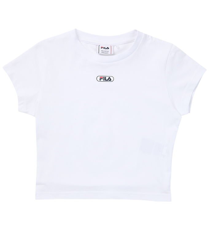 Fila T-shirt - Ceranova Cropped - Bright White m. Logo
