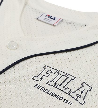 Fila T-shirt - Villanova - Loose Mesh Baseball - Egret
