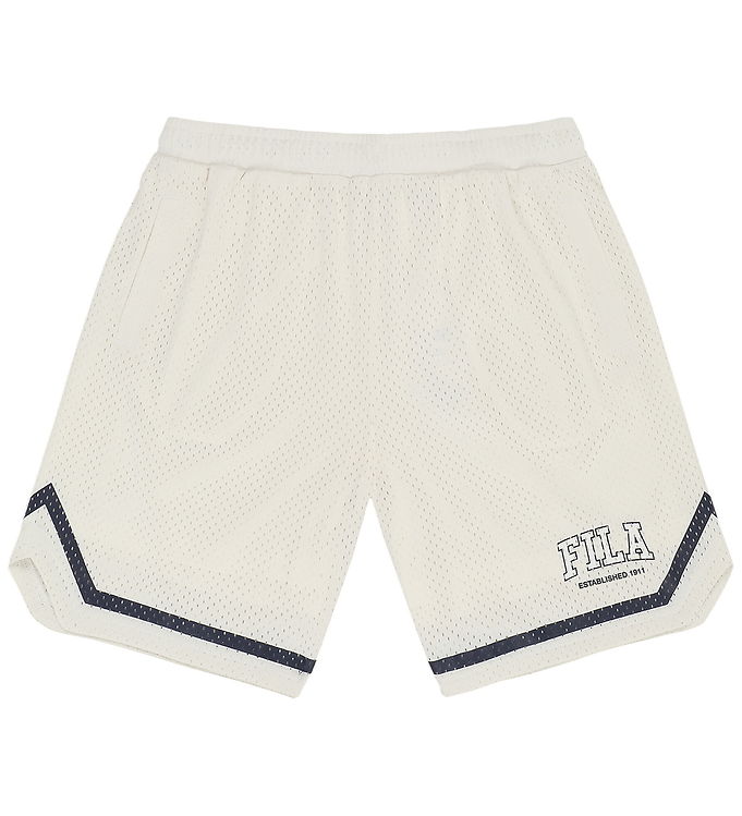 Fila Shorts - Villanova - Loose Mesh Basketball - Egret m. Logo