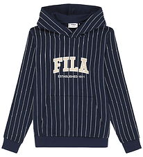 Fila Kapuzenpullover - Rifredi - Black Iris/Reiher Striped