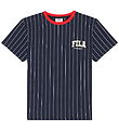 Fila T-shirt - Rifredi - Black Iris/ Egret Striped
