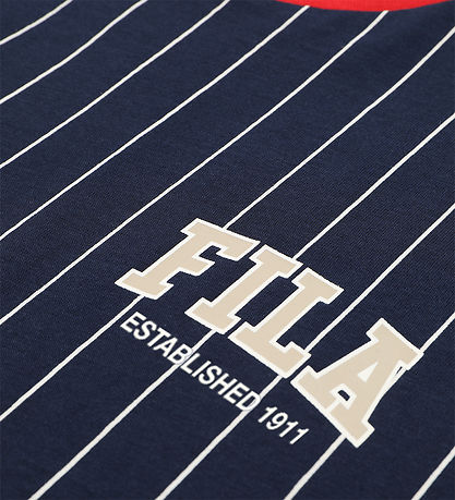 Fila T-shirt - Rifredi - Black Iris/ Egret Striped