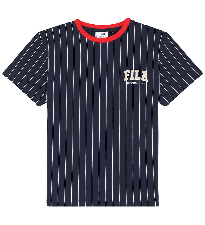 Fila T-shirt - Rifredi - Black Iris/Egret Striped