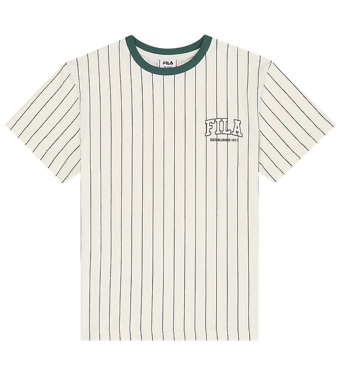 Fila T-shirt - Rifredi - Egret/Black Iris Striped
