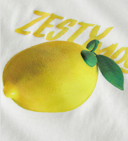 Name it T-shirt - NkfFarinaz - Bright White/LEMON