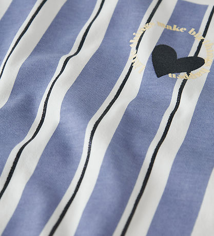 Name it T-shirt - NkfFalala - Bright White/Purple Impression Str