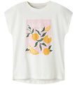 Name It T-shirt - NkfVigea - Cloud Dancer/Oranges
