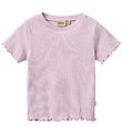 wheat T-shirt - rib - Alicia - Lavender