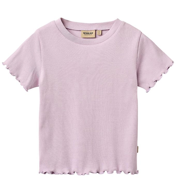 wheat T-shirt - rib - Alicia - Lavender
