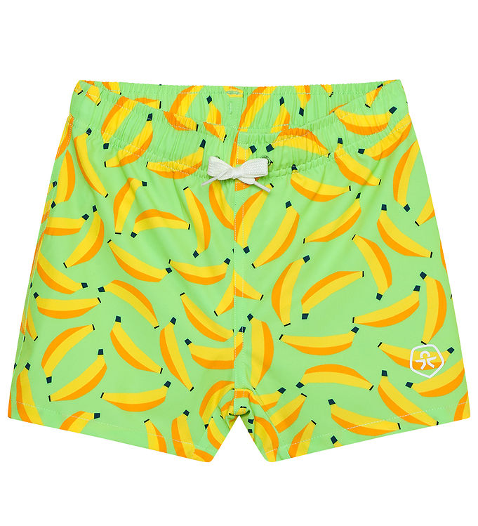 Color Kids Badeshorts - Green Mint m. Bananer