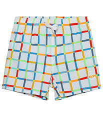 Color Kids Badeshorts - AOP - Snow White