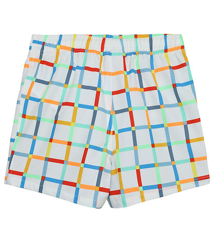 Color Kids Badeshorts - AOP - Snow White
