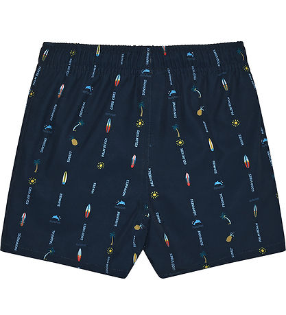 Color Kids Badeshorts - AOP - Dress Blues