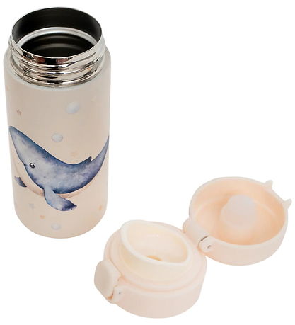 Petit Monkey Termoflaske - 350 ml - Rosa m. Hval