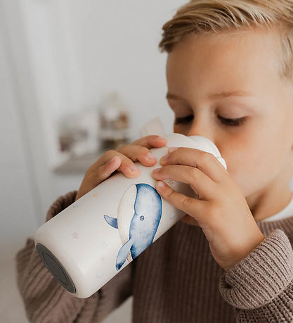 Petit Monkey Termoflaske - 350 ml - Rosa m. Hval