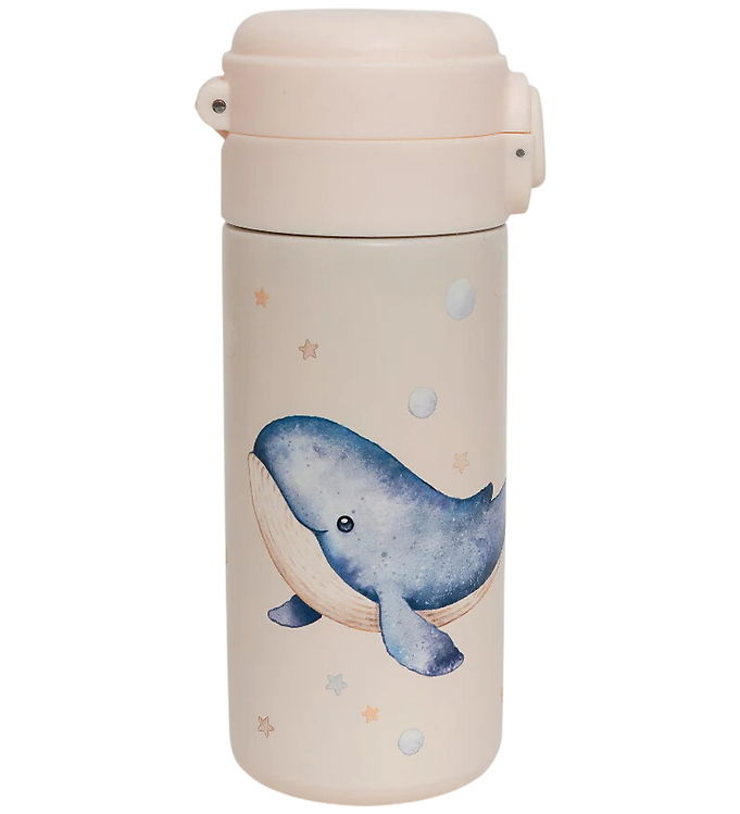 Petit Monkey Termoflaske - 350 ml - Rosa m. Hval