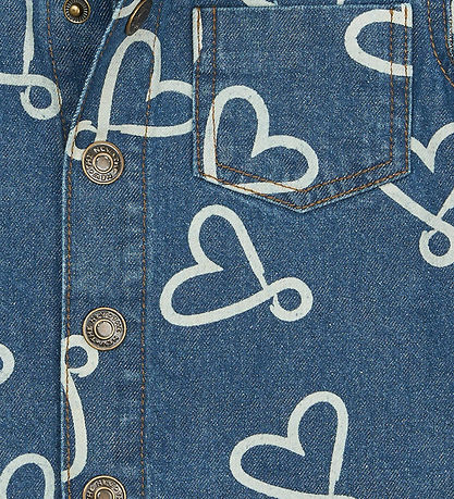 The New Skjorte - TnstShea - Medium Blue Denim AOP