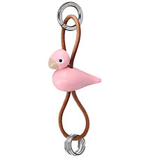 Kay Bojesen Nøglering - Fugl/Sølv - Naturlæder/Rose