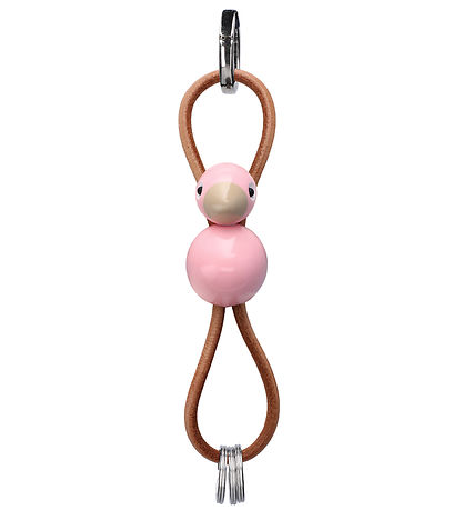 Kay Bojesen Nøglering - Fugl/Sølv - Naturlæder/Rose