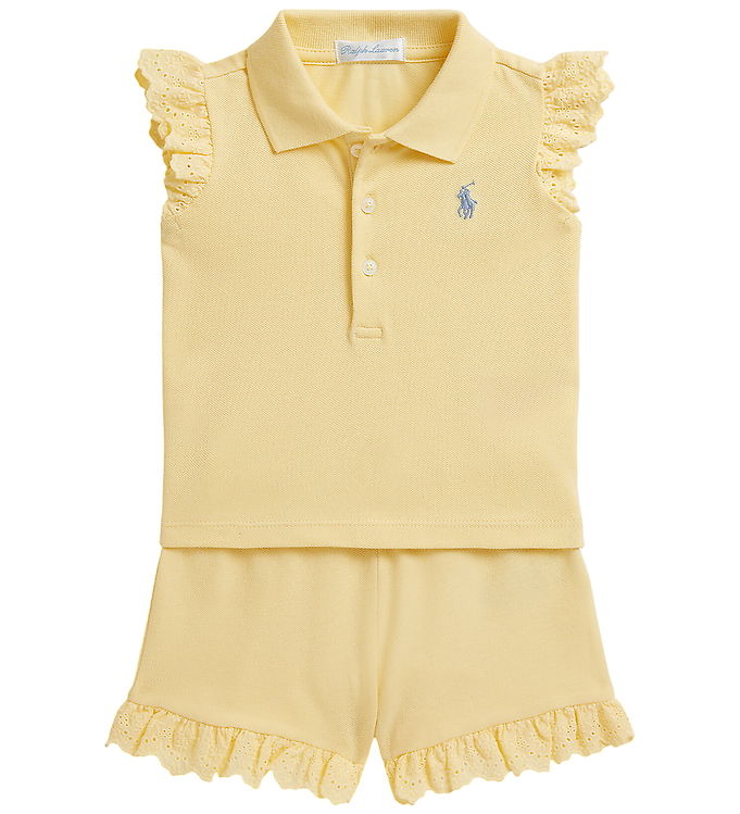 Polo Ralph Lauren Sæt - T-shirt/Shorts - Bird Yellow