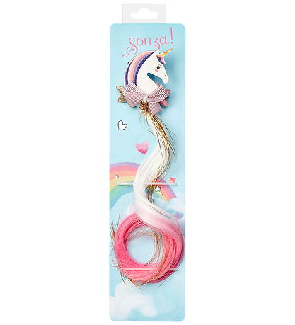 Souza Udklædning - Hårklemme m. Hår - Unicorn