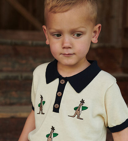 Copenhagen Colors Polo - Strik - Cream m. Kænguruer