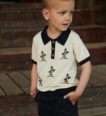 Copenhagen Colors Polo - Strik - Cream m. Kænguruer