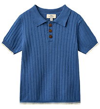 Copenhagen Colors Polo - Knitted/Rib - Sharp Blue/Cream