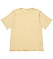 Copenhagen Colors T-shirt - Pointelle Heart - Pale Yellow