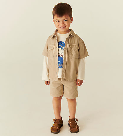 Copenhagen Colors Skjorte K/Æ - Twill Safari - Beige